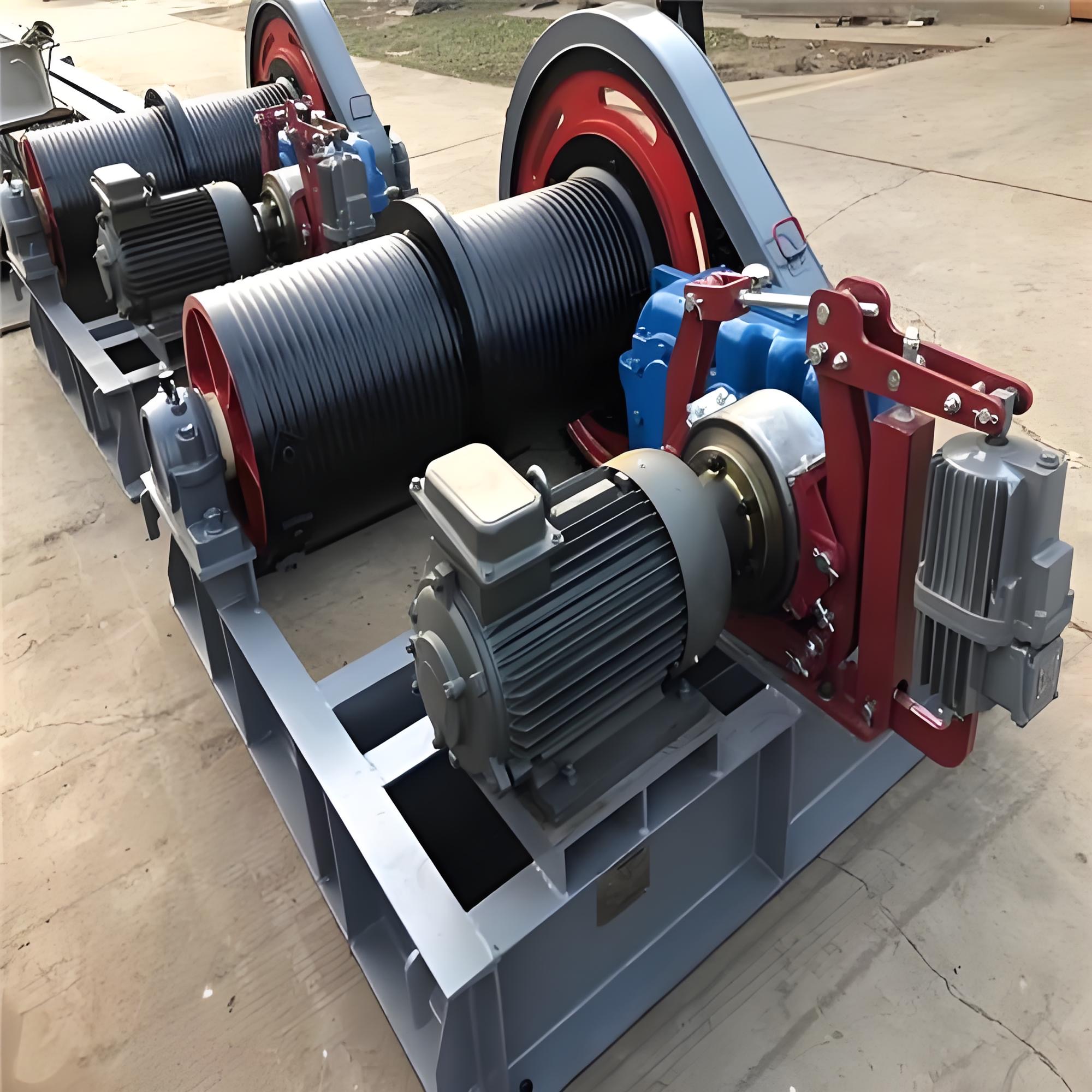 Wire-rope gate hoist with motor and lifting drum